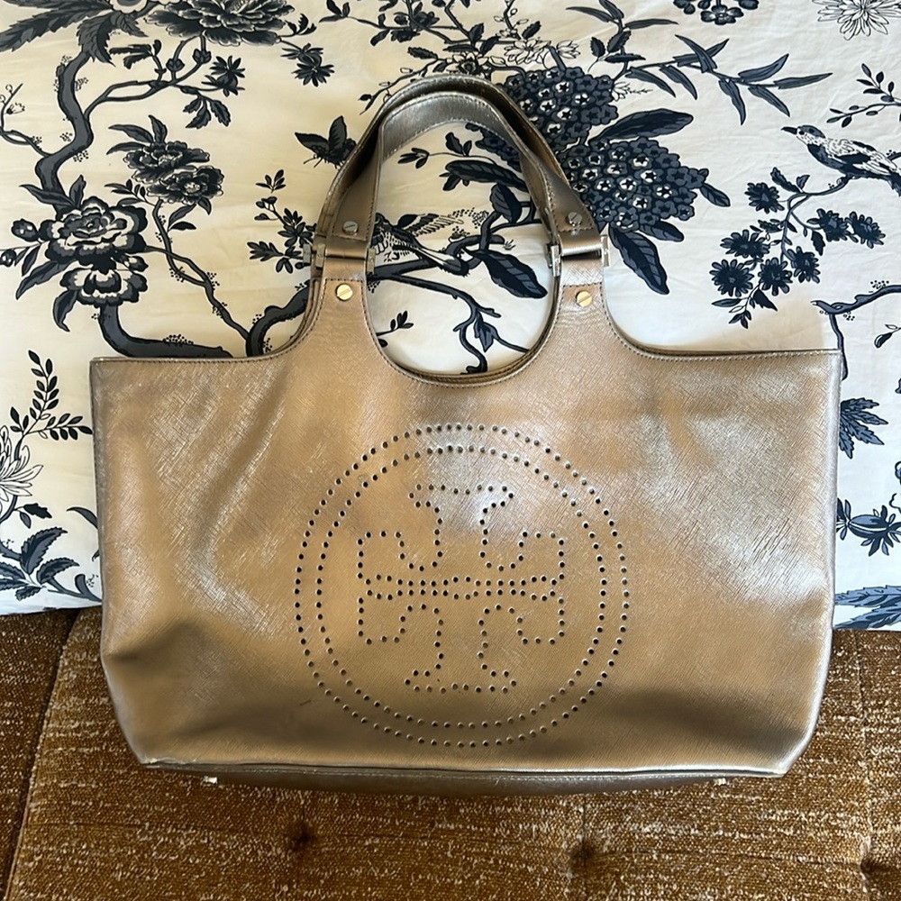 Silver Tory Burch bag